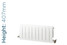 NFA-TD-407-W-TH - Infinity Aluminium Designer White Horizontal Radiator H407mm X W1060mm NFA-TD-407-W-TH - Infinity Aluminium Designer White Horizontal Radiator H407mm X W1060mm